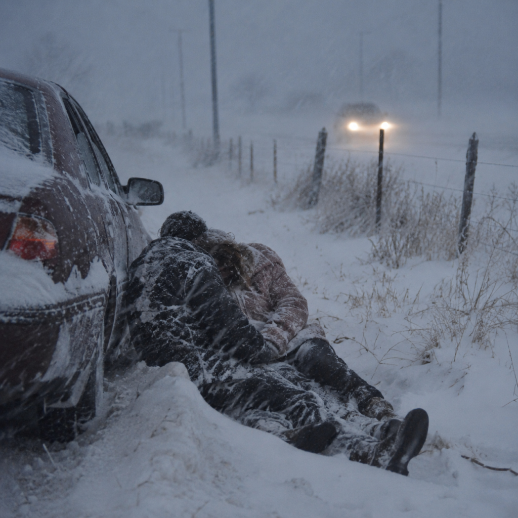 Man and woman frozen in Nebraska snow storm 2005 